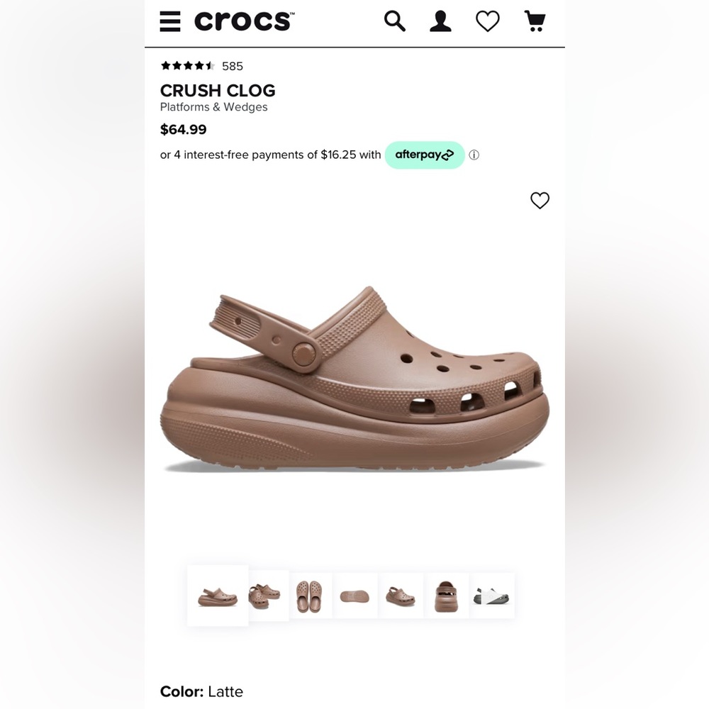 CROCS Crush Clog in Latte